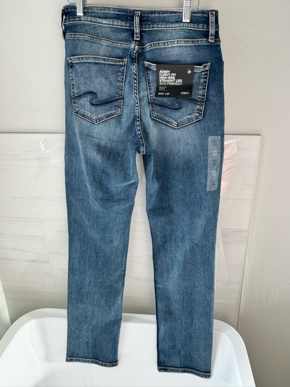 Silver High Rise Straight Leg NWT - Picture 2 of 4